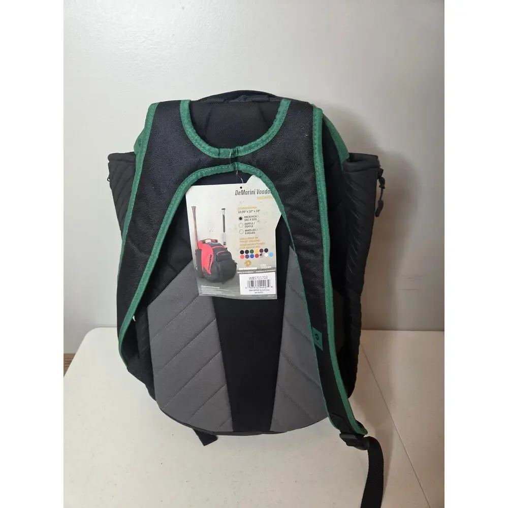 DeMarini Voodoo OG Dark Green Baseball Softball Backpack Large 2 Bat Bag NWT